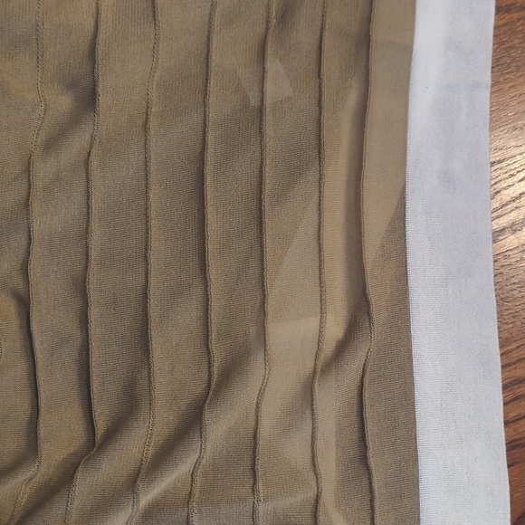 Misook neutral tan waterfall open front knit long drapey ottoman cardigan. Sz S - Picture 5 of 8